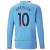 Camiseta de fútbol Manga Larga Manchester City Grealish 10 Primera Equipación 2022-23 - Hombre